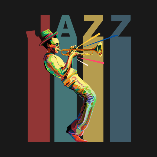 Jazz, Retro design with a jazz trumpet player T-Shirt