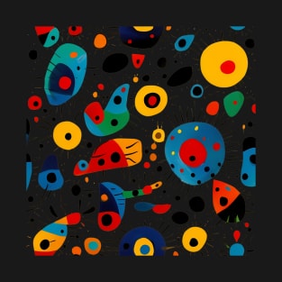 Vibrant Abstract, Miro's Sun Reimagined T-Shirt