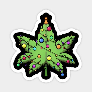 Weed Christmas Tree Magnet