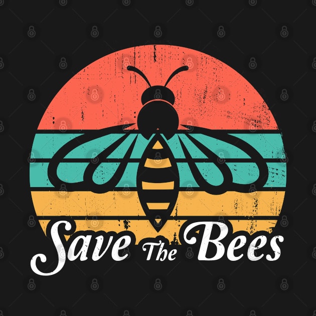 Save The Bees Retro Style Climate Change Vintage by mansour