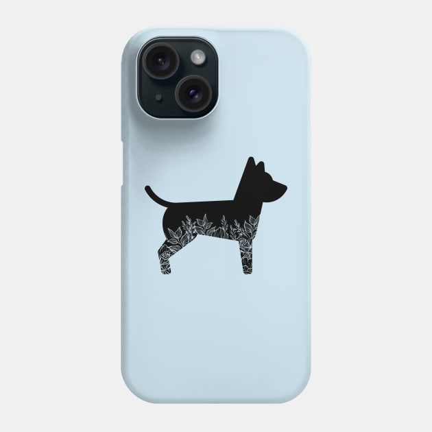 Siberian Husky Flower, Husky Floral , Tropical Floral Phone Case by slawers