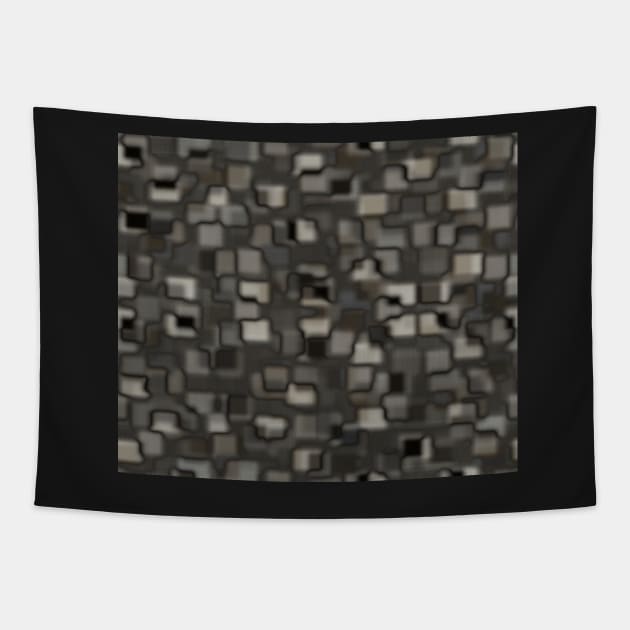 Obsidian Squares Tapestry by erichristy