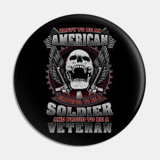 U.S Soldier Veteran military gift patriotic army T-Shirt Pin