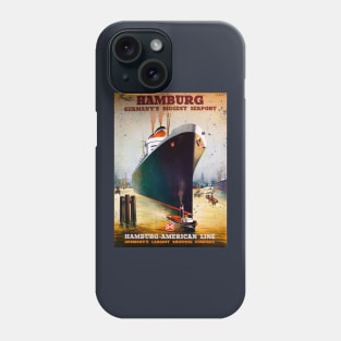 Poster Retro Ship Vintage Cruise Vessel Phone Case