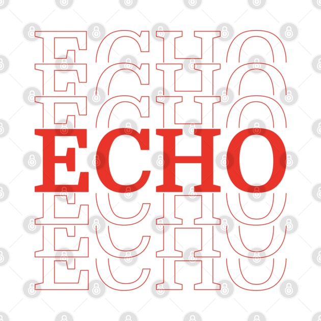 Echo Repeated (Stacked Lines) by wls