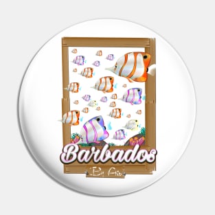 Barbados Travel Poster Pin