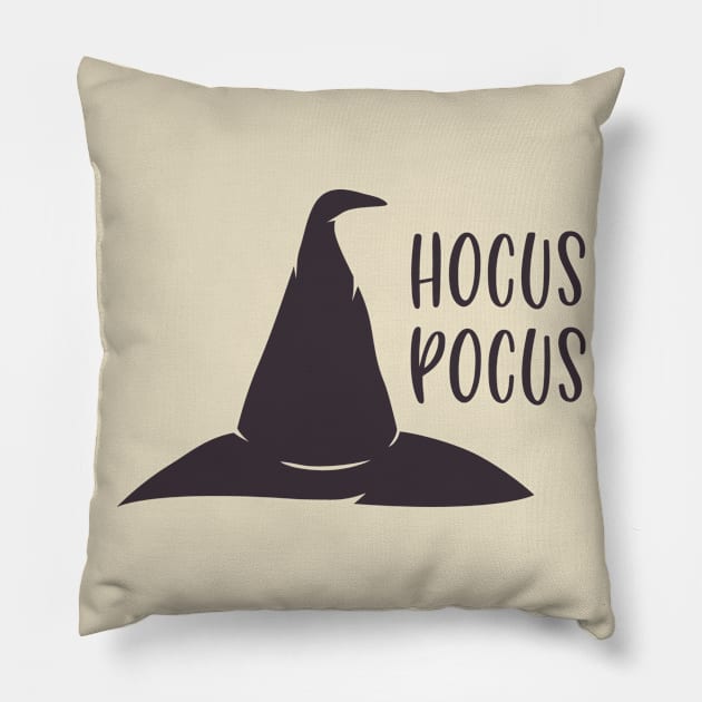 Hocus Pocus Halloween Witches Hat Pillow by notami