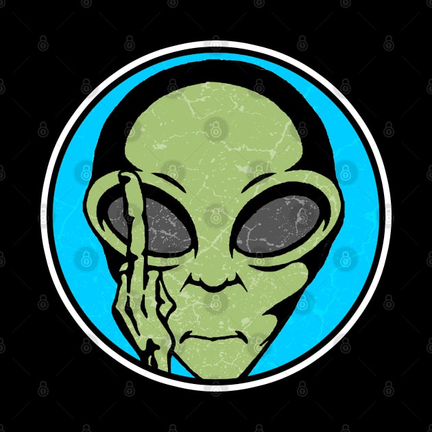 Funny Alien Showing Middle Finger by Mila46