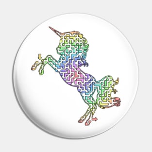 Unicorn Rainbow Maze & Labyrinth Pin