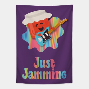 Retro Guitar Player | Vintage Jam | Funny Puns Tapestry