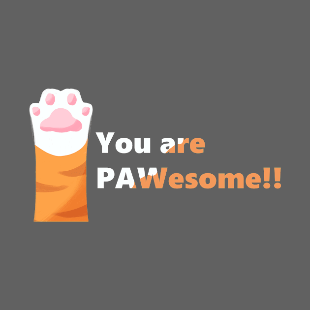 PAWsome Orange Cat Paw by ArtsyStormy