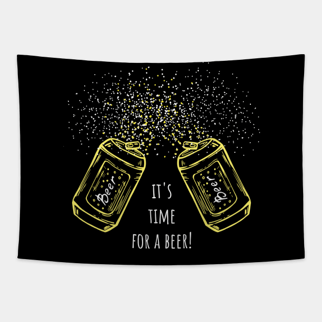 Hand drawn beer cans Tapestry by annaazart