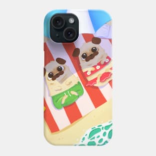 Beach Pugs Phone Case