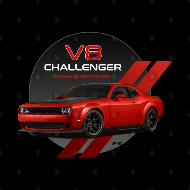 Dodge Red Challenger by hardtbonez