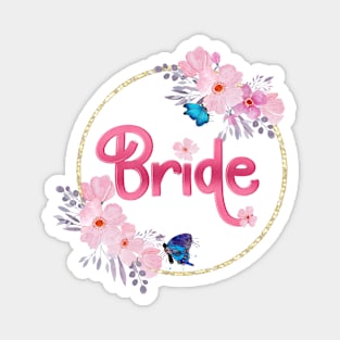 Bride floral wedding design Magnet