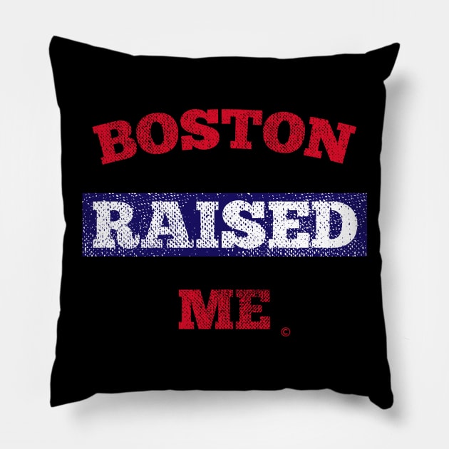 Boston Raised Me! Pillow by StateShirtCo