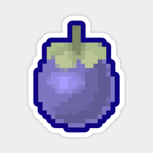 Mangosteen Pixel art, Cute Mangosteen fruit, Thai fruit Magnet