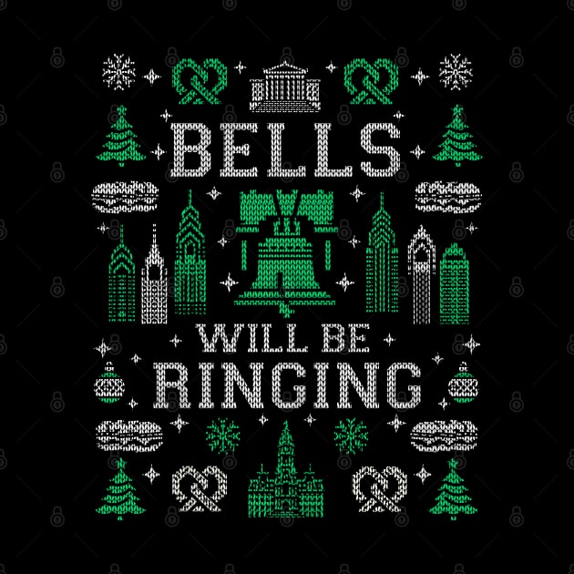 Philadelphia Bells Will Be Ringing Philly Fan Ugly Christmas Sweater Party by TeeCreations