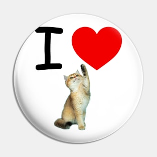 I HEART CARMEL KITTEN Pin