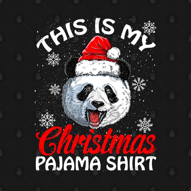 This is my Christmas Pajama Shirt Panda by intelus