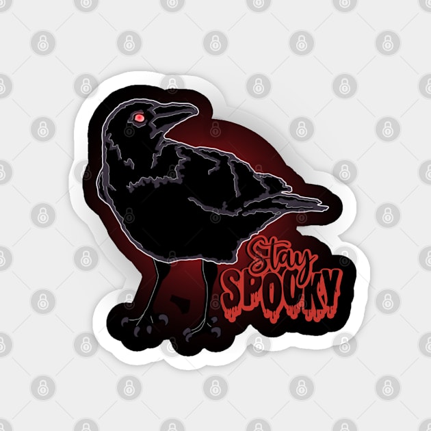 Stay Spooky Crow - Halloween! Magnet by SocietyTwentyThree