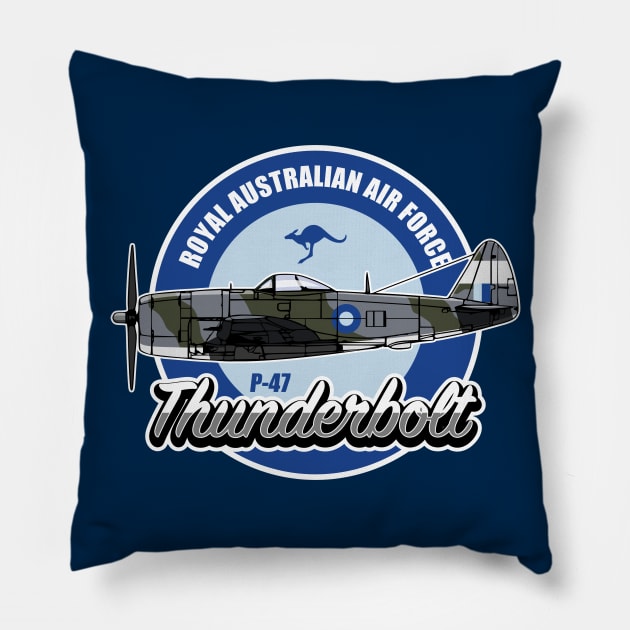 RAAF P-47 Thunderbolt Pillow by TCP