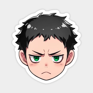 Annoyed Anime Face Emoji - Anime Shirt Magnet