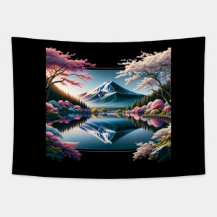 Mount Fuji Reflection Tapestry