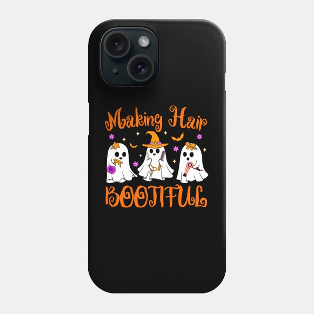 Funny Making Hair Bootiful Hairdresser Ghost Halloween Phone Case by antrazdixonlda