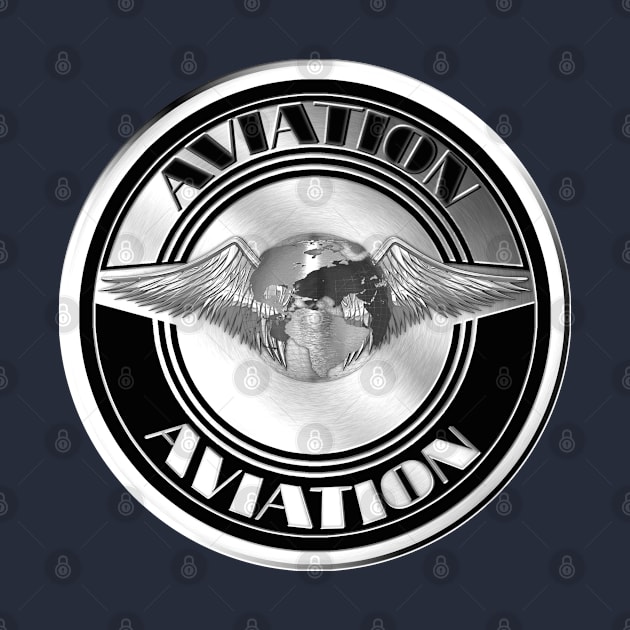 Retro Aviation Badge by macdonaldcreativestudios