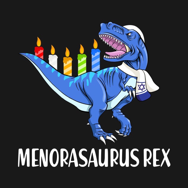 Menorasaurus Rex Menorah Dinosaur Hanukkah For Boys by Marks Kayla