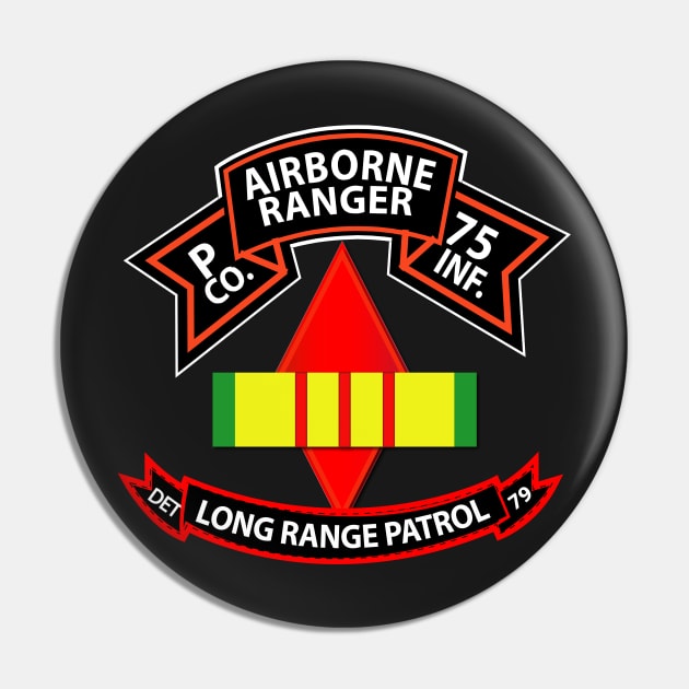 P Co 75th Ranger - 5th Infantry Division - VN Ribbon - LRSD Pin by twix123844