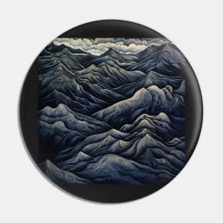 Mountains Painting dark Pin