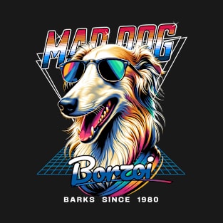 Mad Dog Borzoi Dog T-Shirt