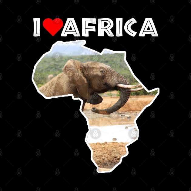 I Love Africa Elephant Rising by PathblazerStudios