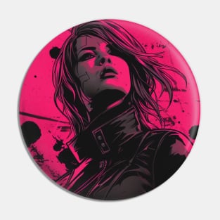 Yakuza Cyberpunk Girl Japanese Vaporwave Urban Style Pin