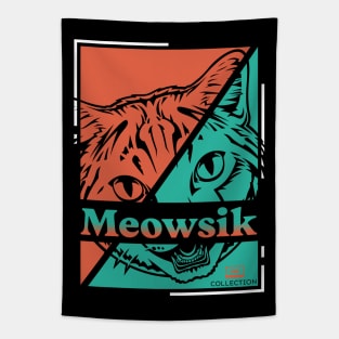 Retro Meowsik-Cat and Music lovers- Tapestry