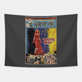 "Carrie" Vintage Comic Book Cover Fan Art Tapestry