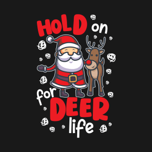 Christmas Reindeer Santa Claus Gift T-Shirt