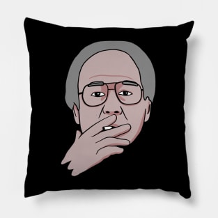 Jean Baudrillard Minimal Portrait - Philosophy Pillow