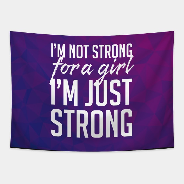 Strong for a Girl Tapestry by polliadesign