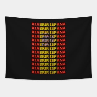 Reopen Spain - Spanish Flag Colors Typography Tapestry