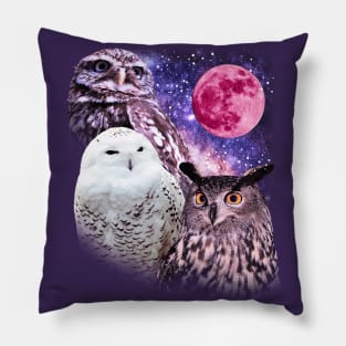 Three Owl Moon Pillow