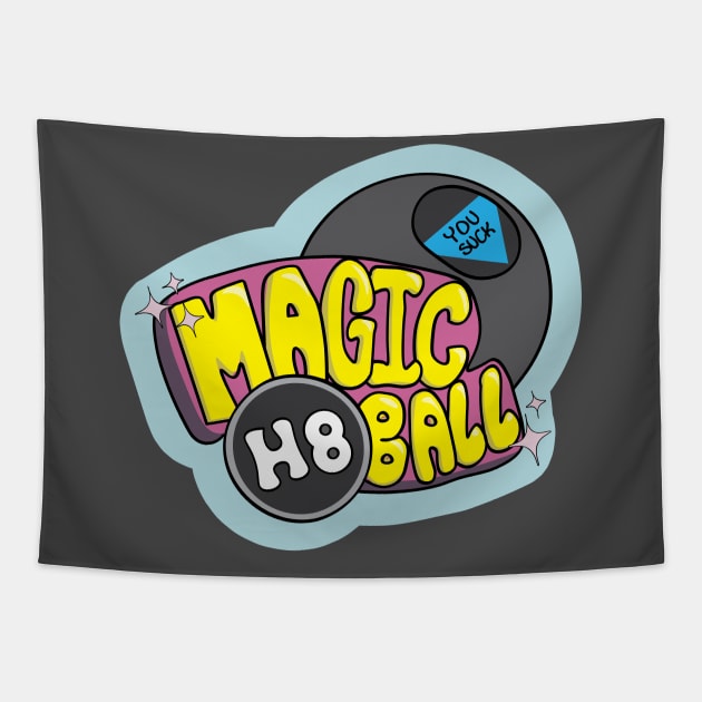 Magic H8 Ball Tapestry by Actually AJ Art