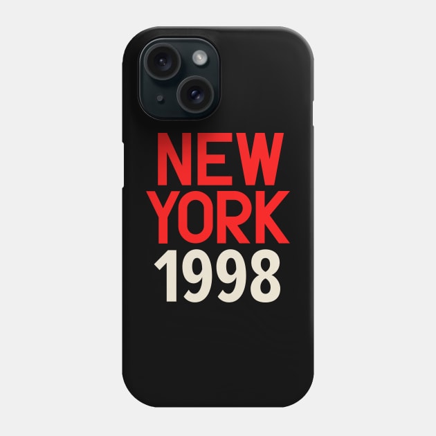 Iconic New York Birth Year Series: Timeless Typography - New York 1998 Phone Case by Boogosh