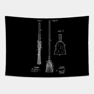 Broom Vintage Patent Drawing Tapestry