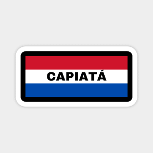 Capiatá City in Paraguay Flag Colors Magnet