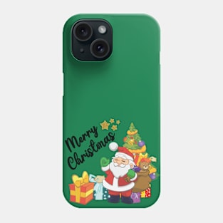 Santa Claus the tree and gifts Phone Case