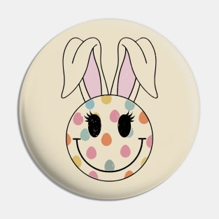 Cute Bunny Ears , Polka Dot Easter Rabbit, Spring Kids Pin