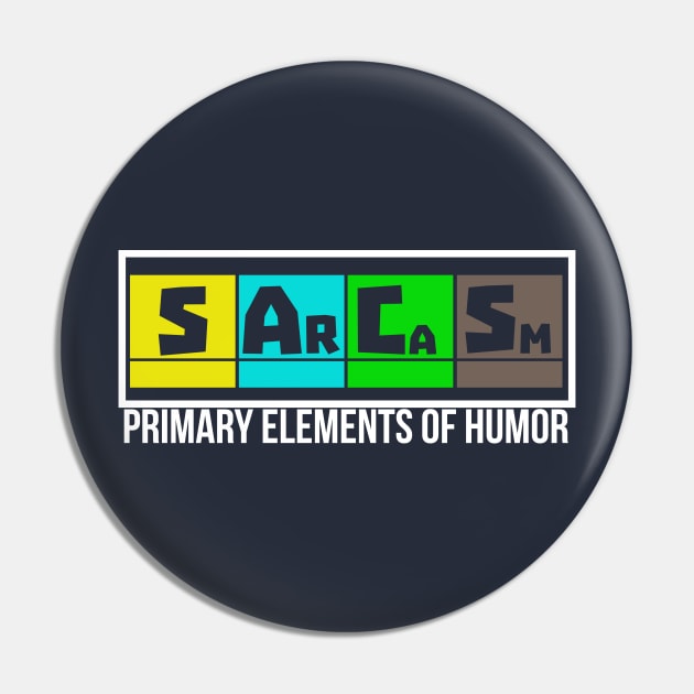 Sarcasm Elements of Humor Periodic Table Pin by clothspring